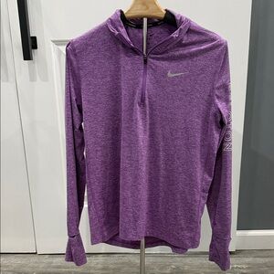 Nike Heathered Purple Half-Zip Pullover